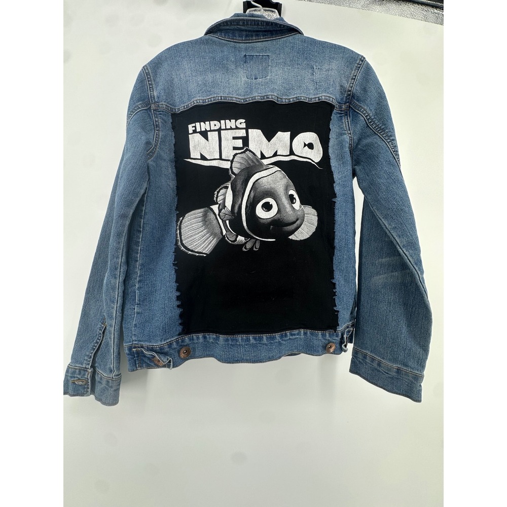 Cavalini Finding Nemo Disney‎ Denim Jacket Blue Medium Wash Womens Size Medium